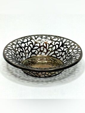 Antique WMF German Silverplate Reticulated Pierced Bon Bon Dish Art Nouveau 1900